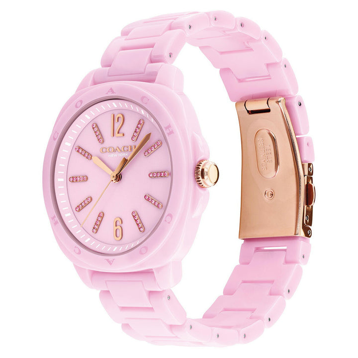 Coach Pink Ceramic Women's Watch - 14504482