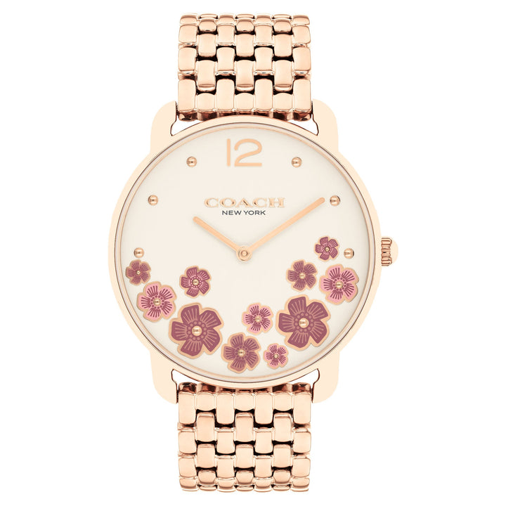 Coach Rose Gold Steel Chalk Dial Women's Watch - 14504515