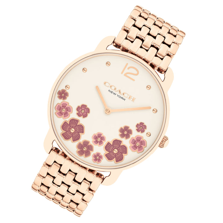 Coach Rose Gold Steel Chalk Dial Women's Watch - 14504515