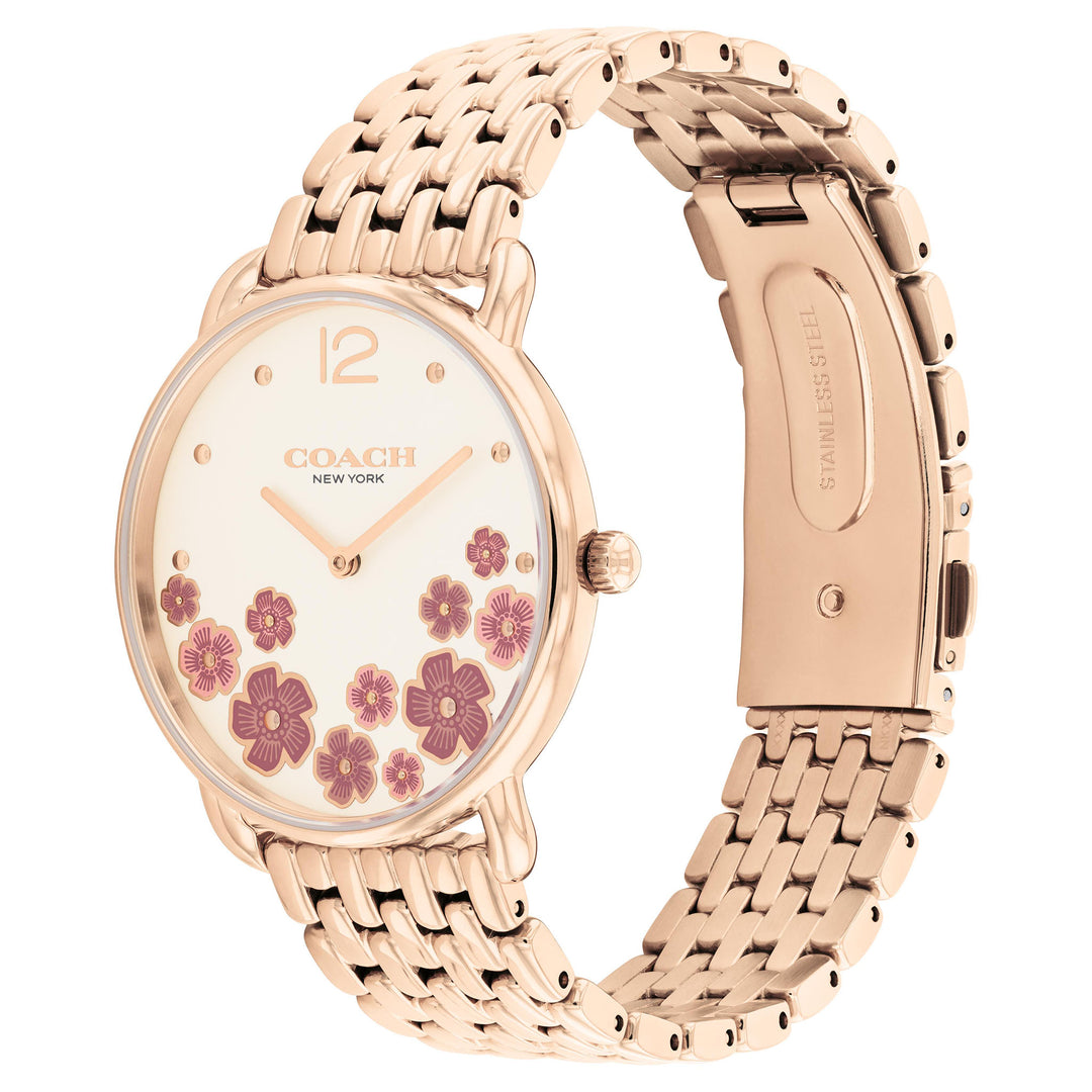 Coach Rose Gold Steel Chalk Dial Women's Watch - 14504515