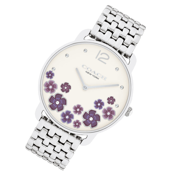 Coach Stainless Steel Chalk Dial Women's Watch - 14504516