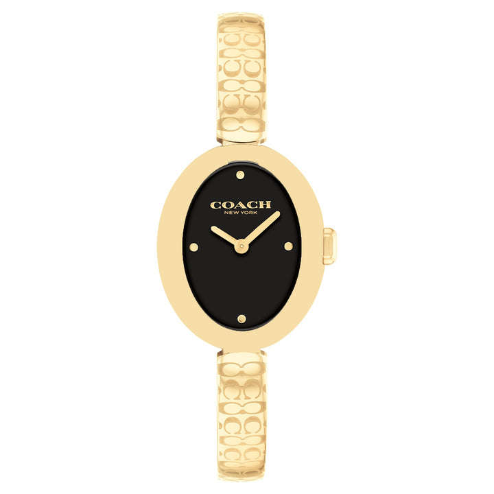 Coach Gold Steel Black Dial Women's Watch - 14504521