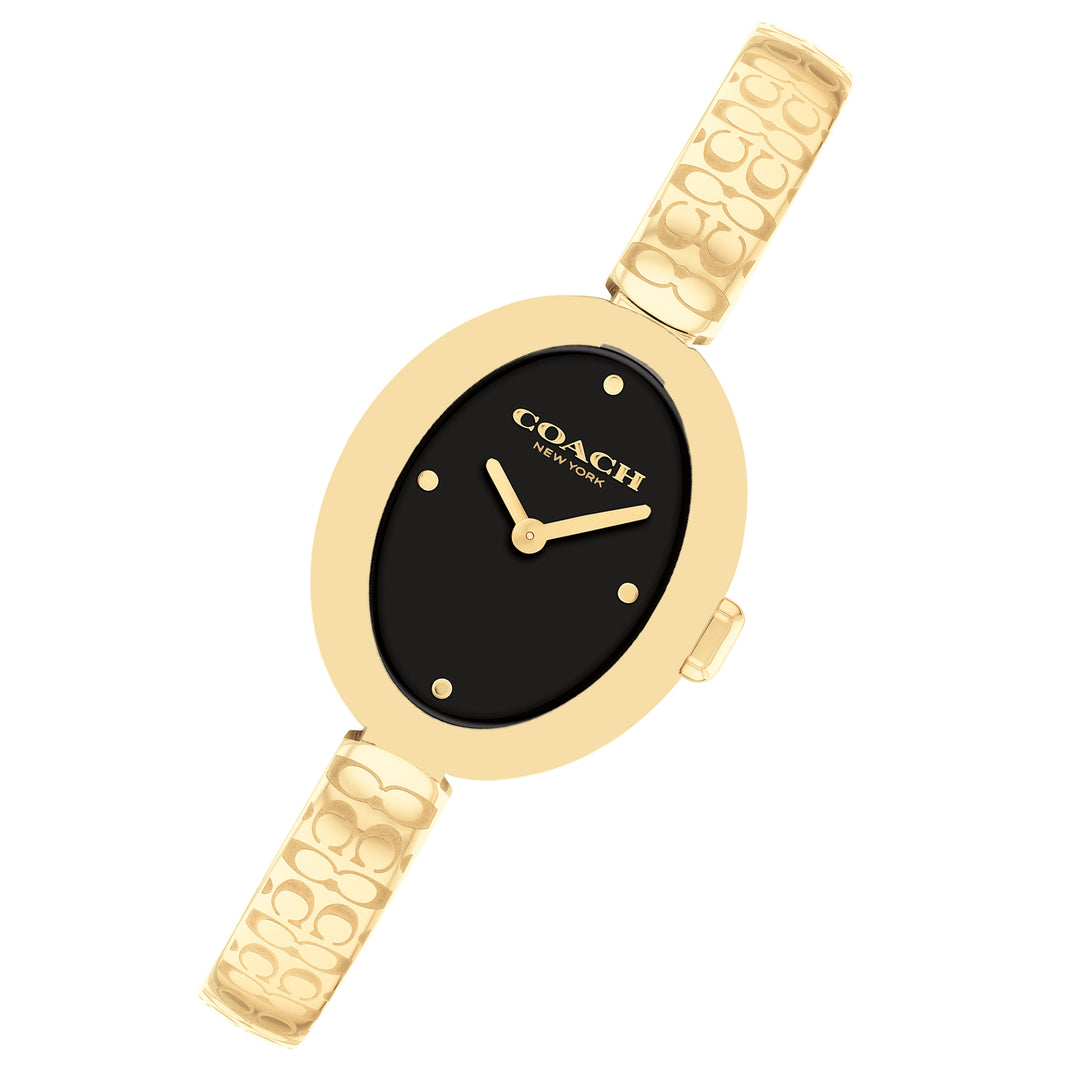 Coach Gold Steel Black Dial Women's Watch - 14504521