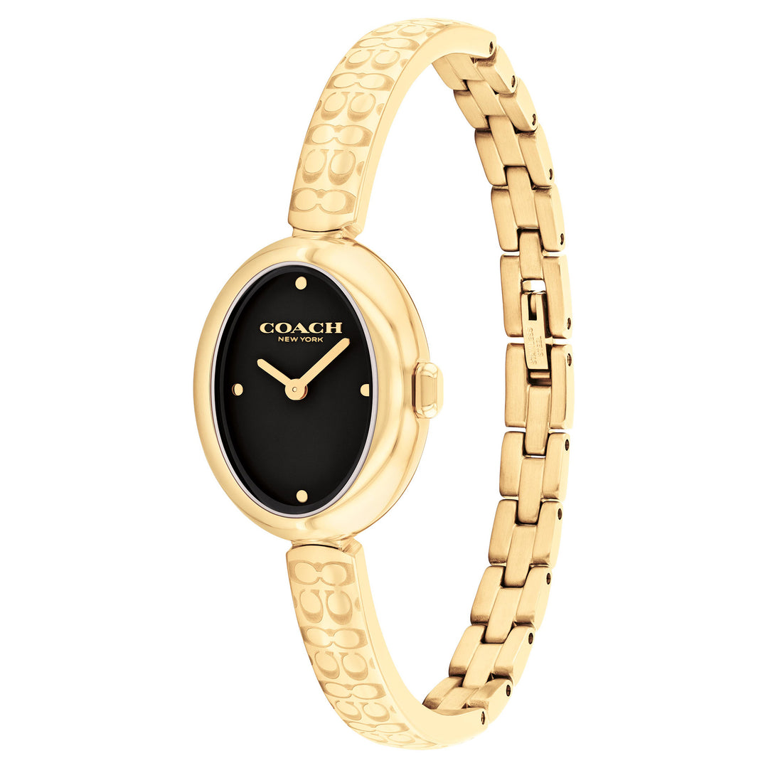 Coach Gold Steel Black Dial Women's Watch - 14504521