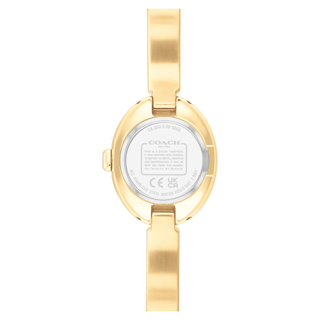 Coach Gold Steel White Dial Women's Watch - 14504528