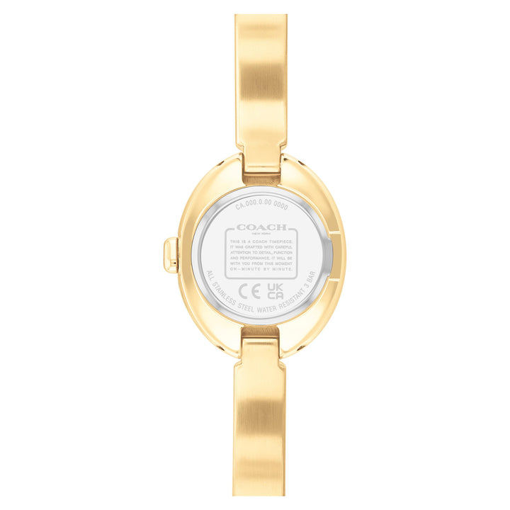 Coach Gold Steel White Dial Women's Watch - 14504528