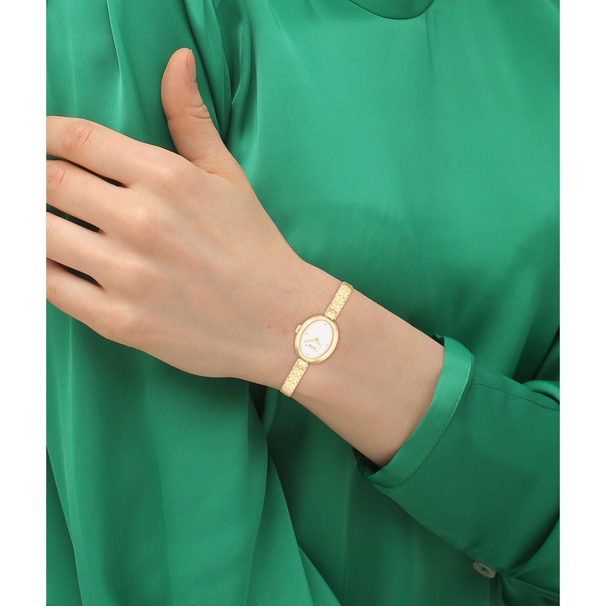 Coach Gold Steel White Dial Women's Watch - 14504528 – The