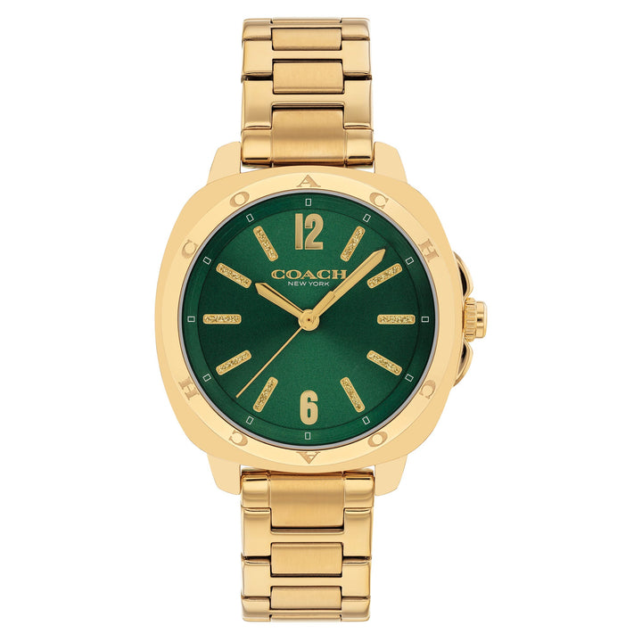 Coach Gold Steel Green Dial Women's Watch - 14504535