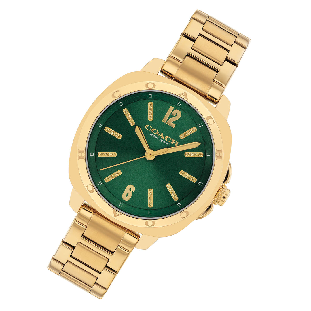 Coach Gold Steel Green Dial Women's Watch - 14504535