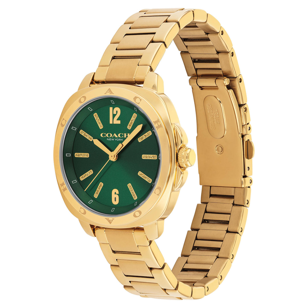 Coach Gold Steel Green Dial Women's Watch - 14504535