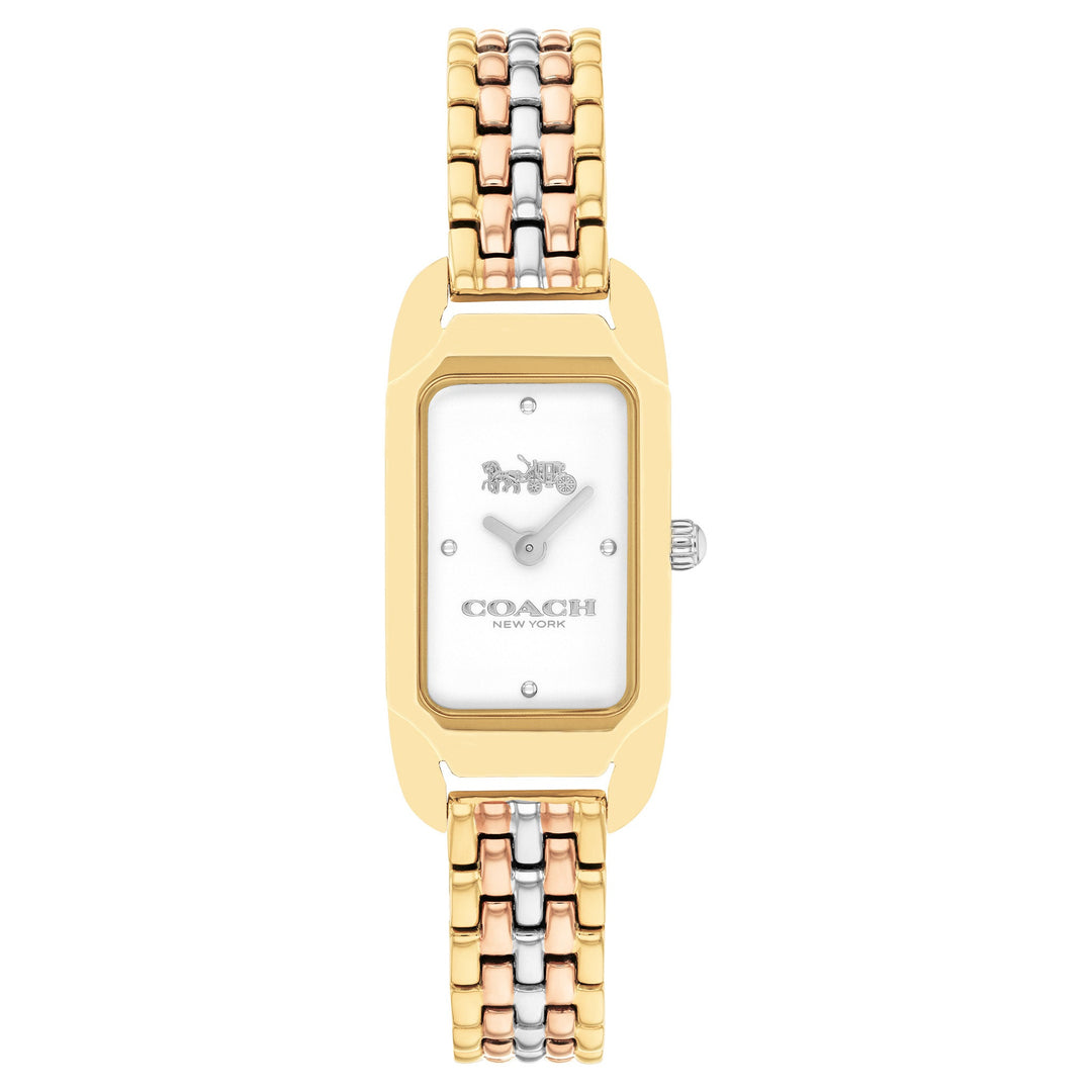 Coach Triple-Tone Steel Silver White Dial Women's Watch - 14504550