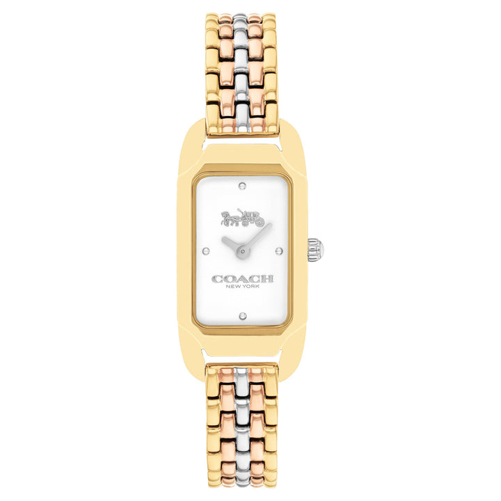 Coach Triple-Tone Steel Silver White Dial Women's Watch - 14504550