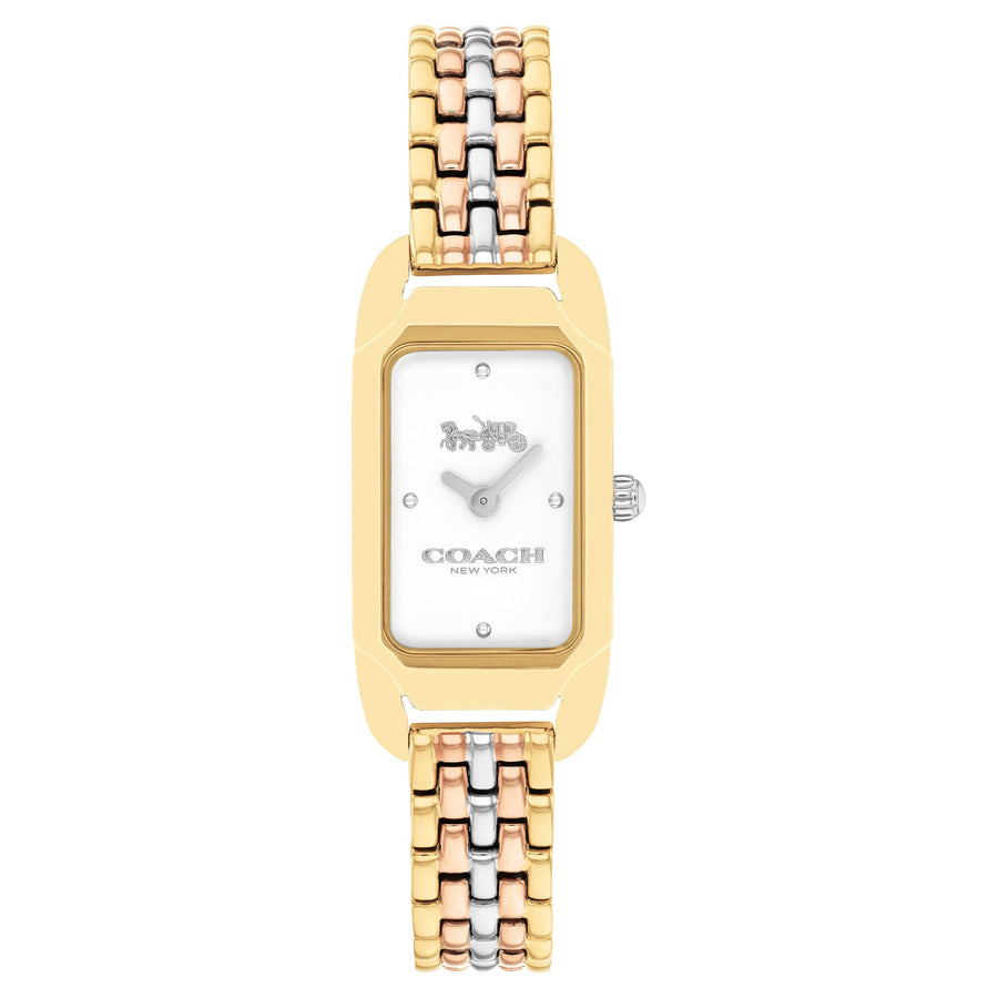 Coach Triple-Tone Steel Silver White Dial Women's Watch - 14504550