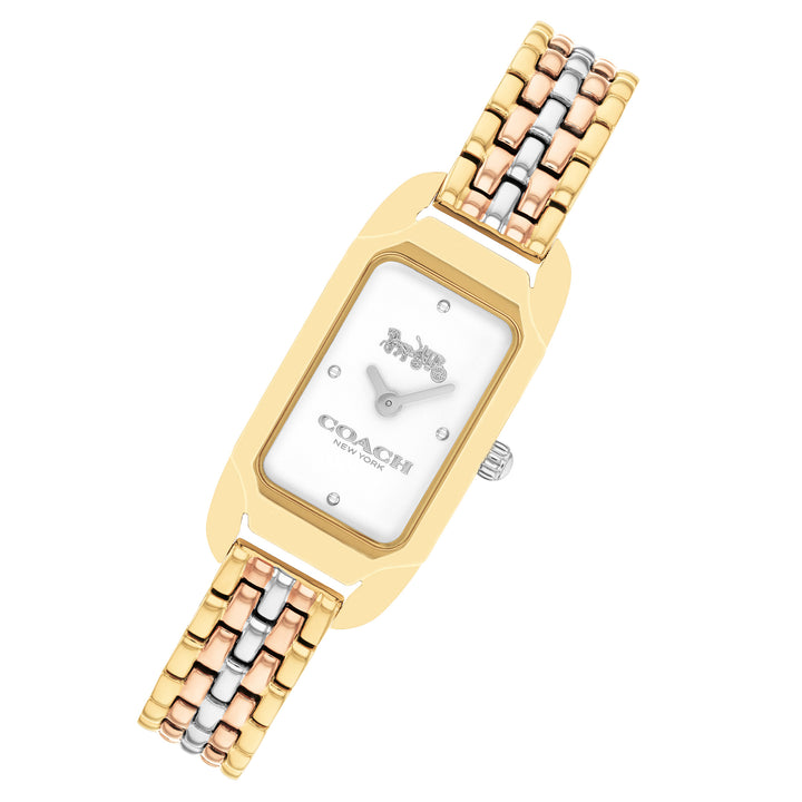 Coach Triple-Tone Steel Silver White Dial Women's Watch - 14504550