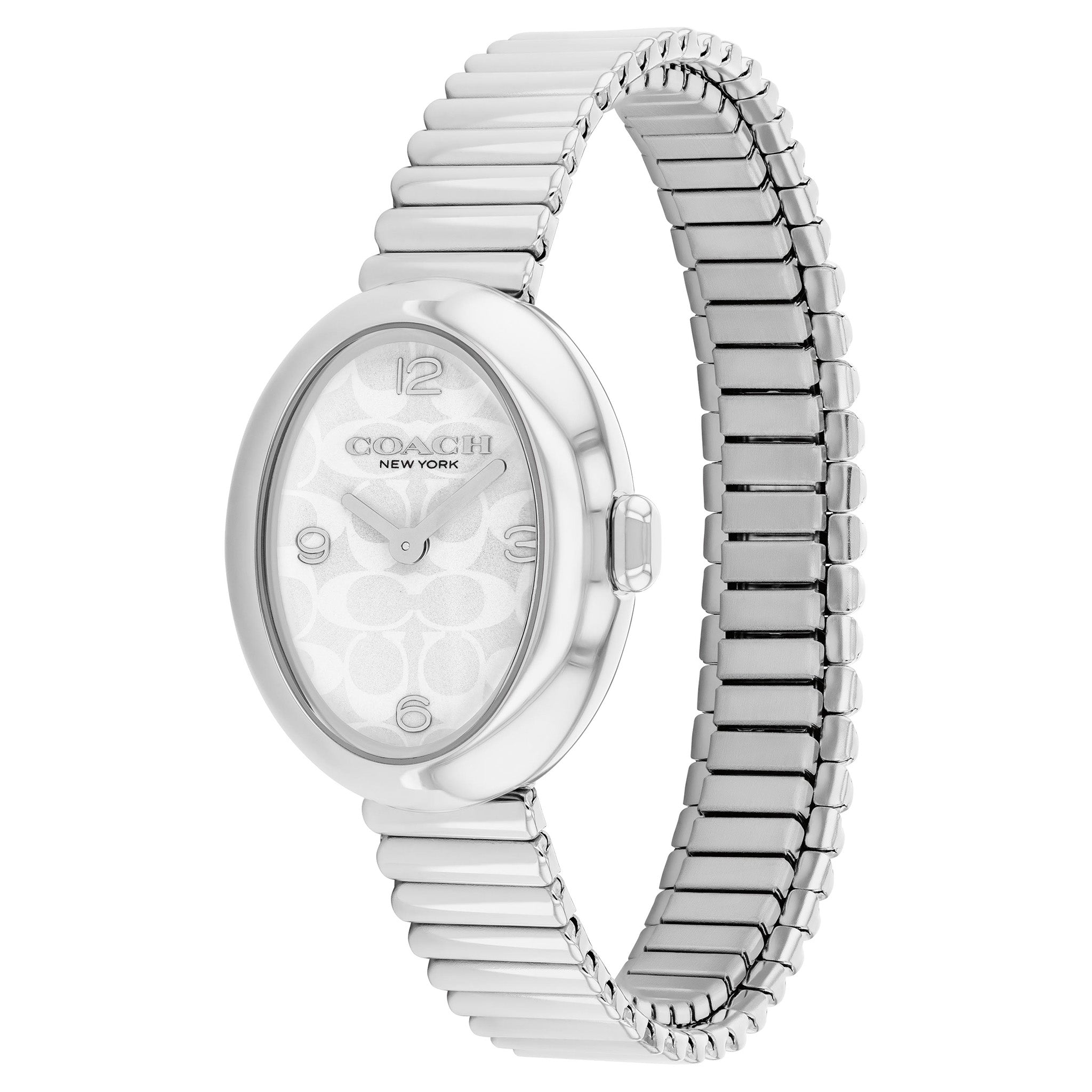 Coach Stainless Steel Silver White Dial Women's Watch - 14504570