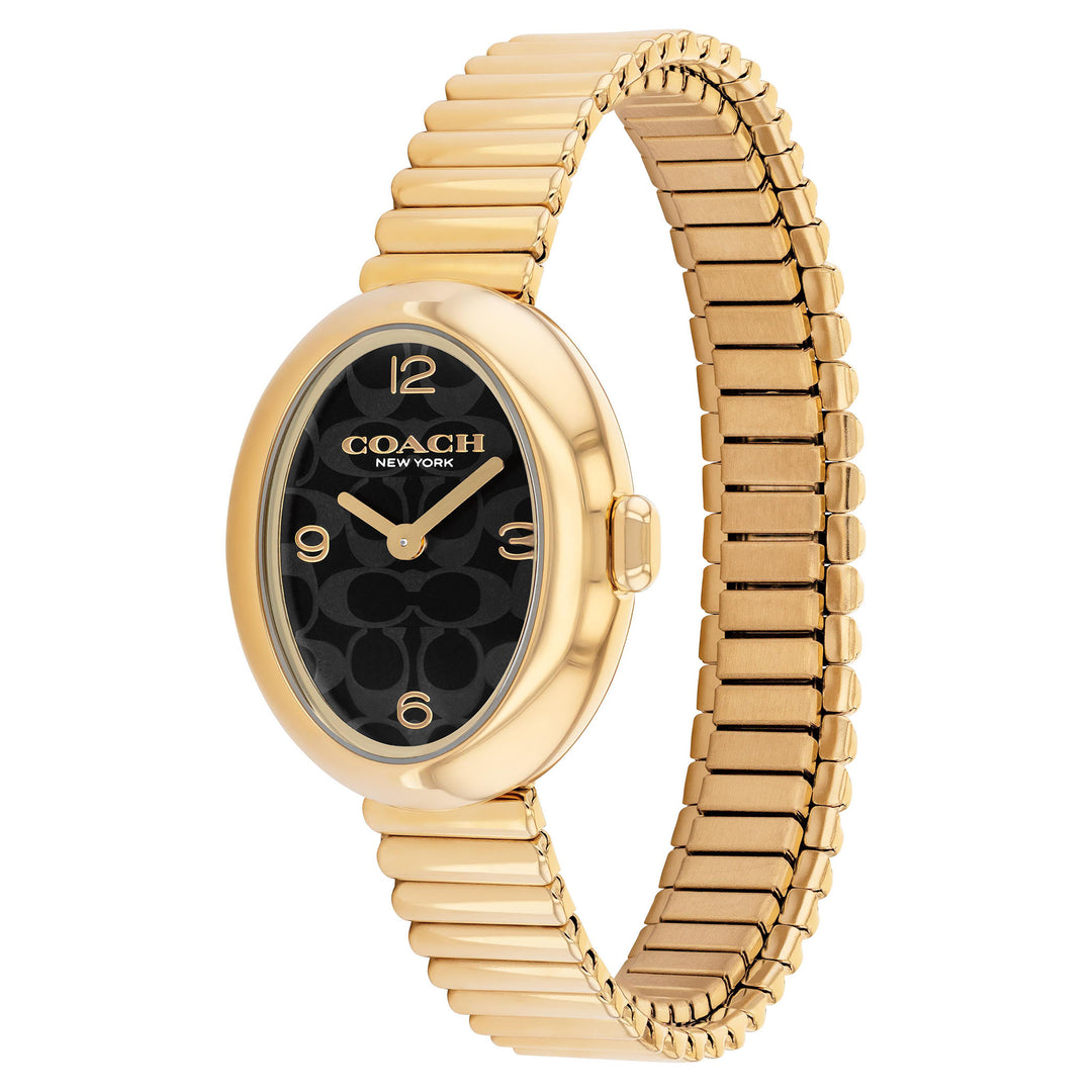 Coach Gold Steel Black Dial Women's Watch - 14504571