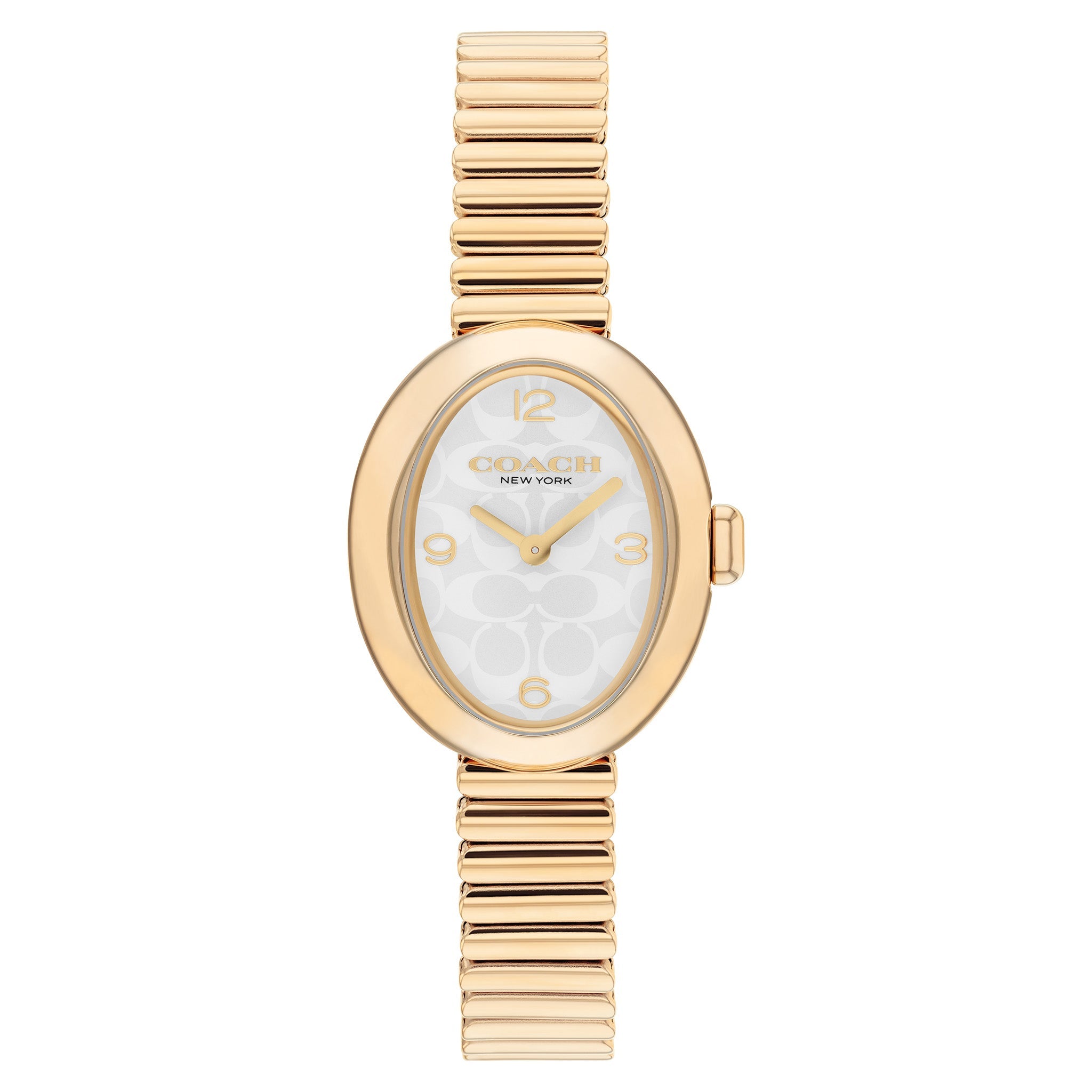 Coach Gold Steel Silver White Dial Women's Watch - 14504573