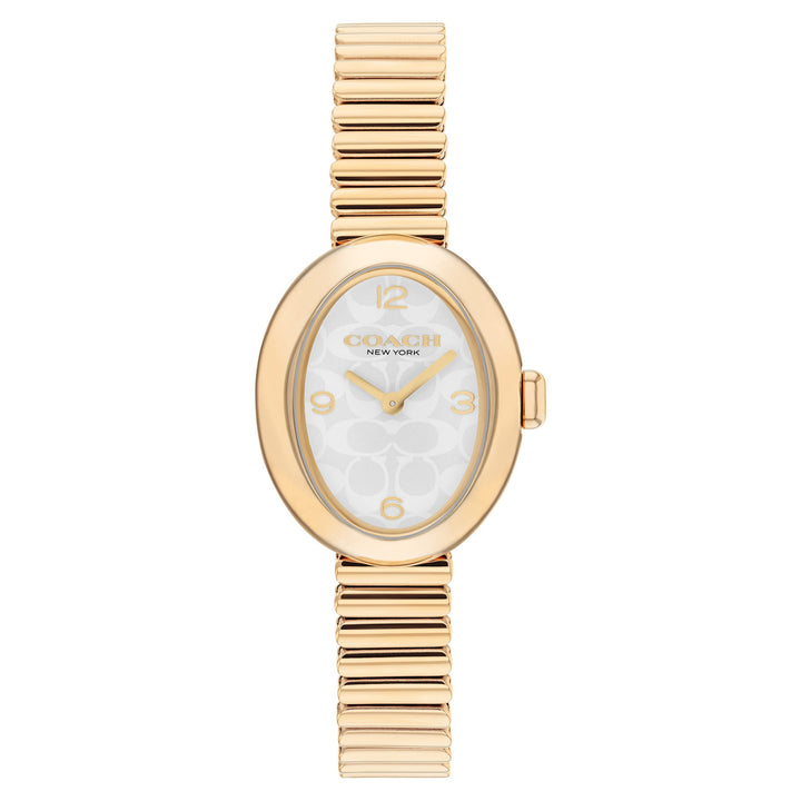 Coach Gold Steel Silver White Dial Women's Watch - 14504573