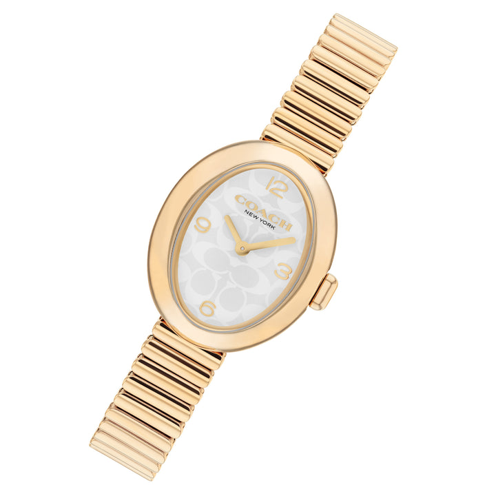 Coach Gold Steel Silver White Dial Women's Watch - 14504573
