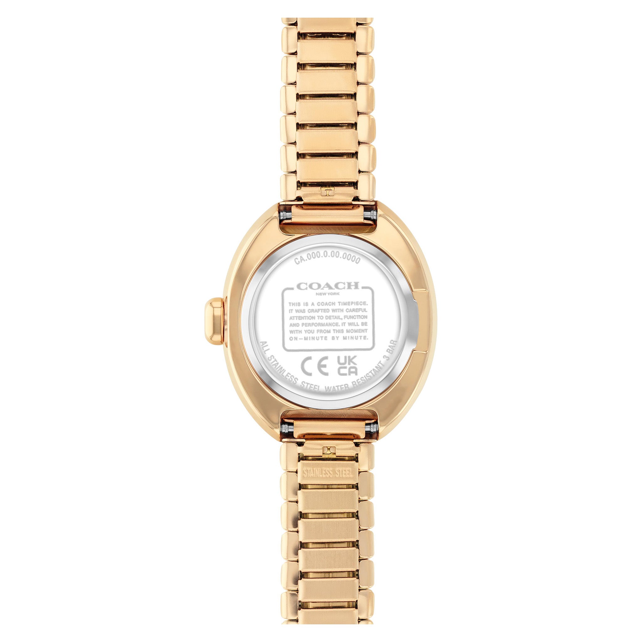 Coach Gold Steel Silver White Dial Women's Watch - 14504573