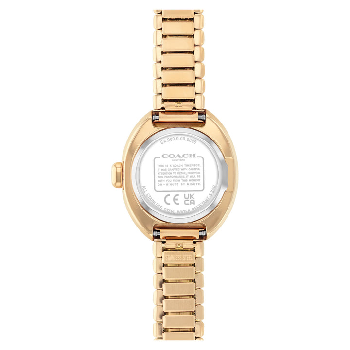 Coach Gold Steel Silver White Dial Women's Watch - 14504573