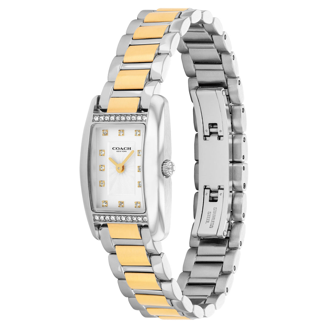Coach Two-Tone Steel White Dial Women's Watch - 14504590