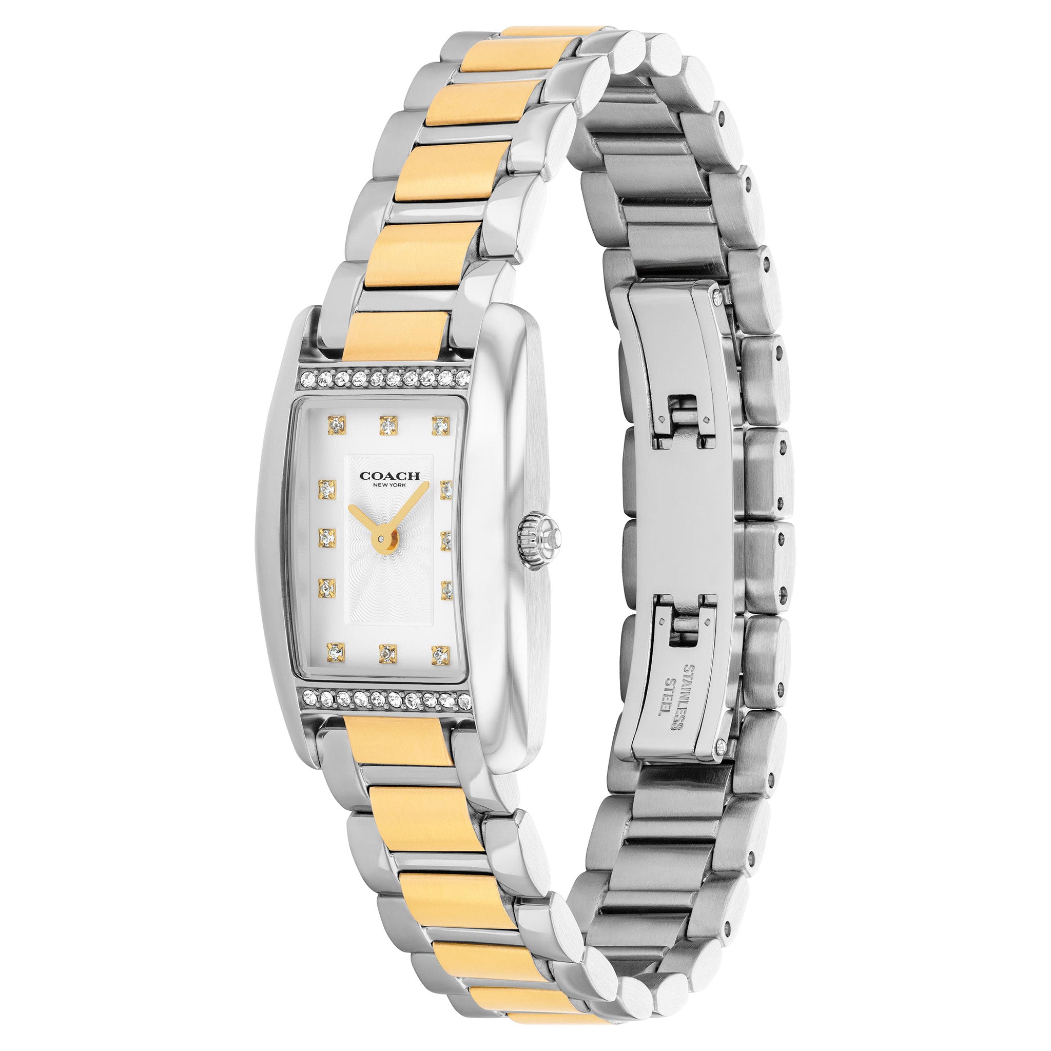 Coach Two-Tone Steel White Dial Women's Watch - 14504590