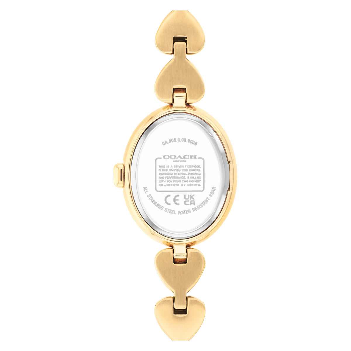Coach Gold Steel & Crystals White Dial Women's Watch - 14504638