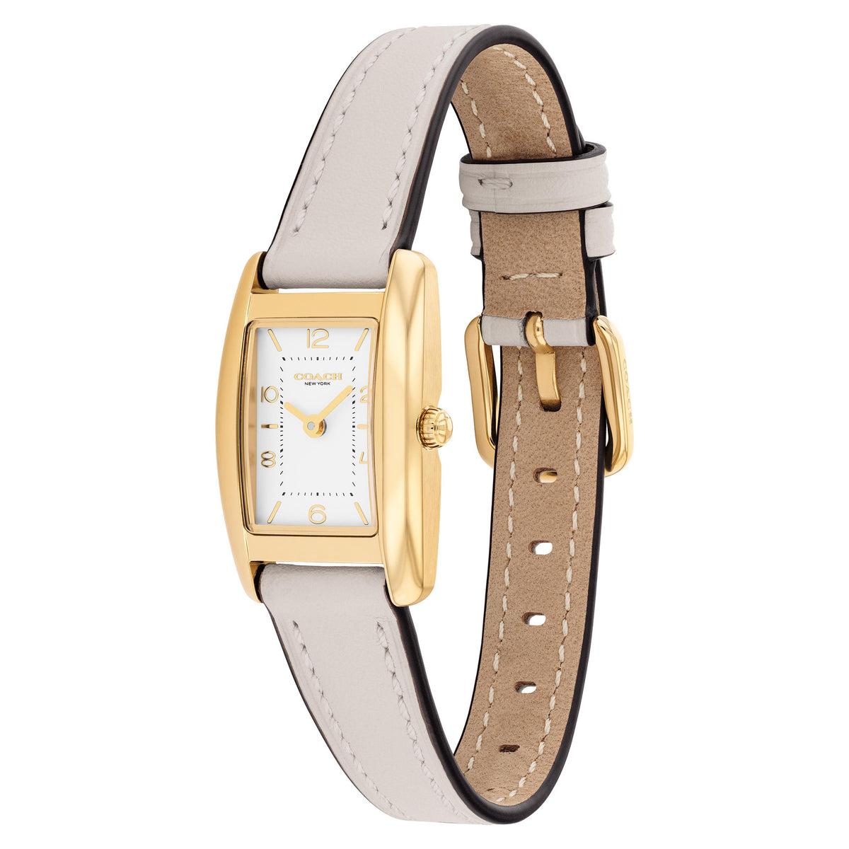 Coach Chalk Leather Silver White Dial Women's Watch - 14504645