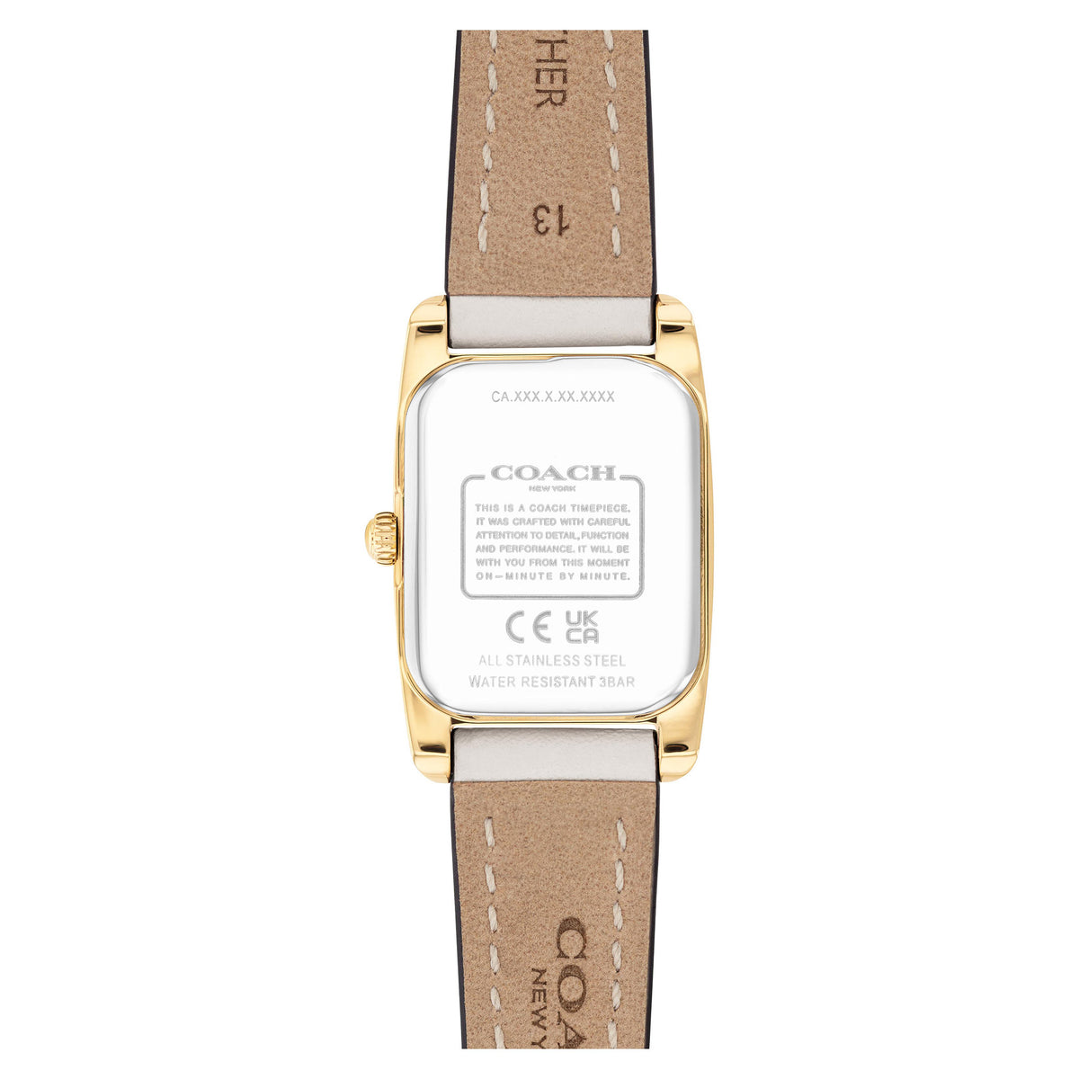 Coach Chalk Leather Silver White Dial Women's Watch - 14504645