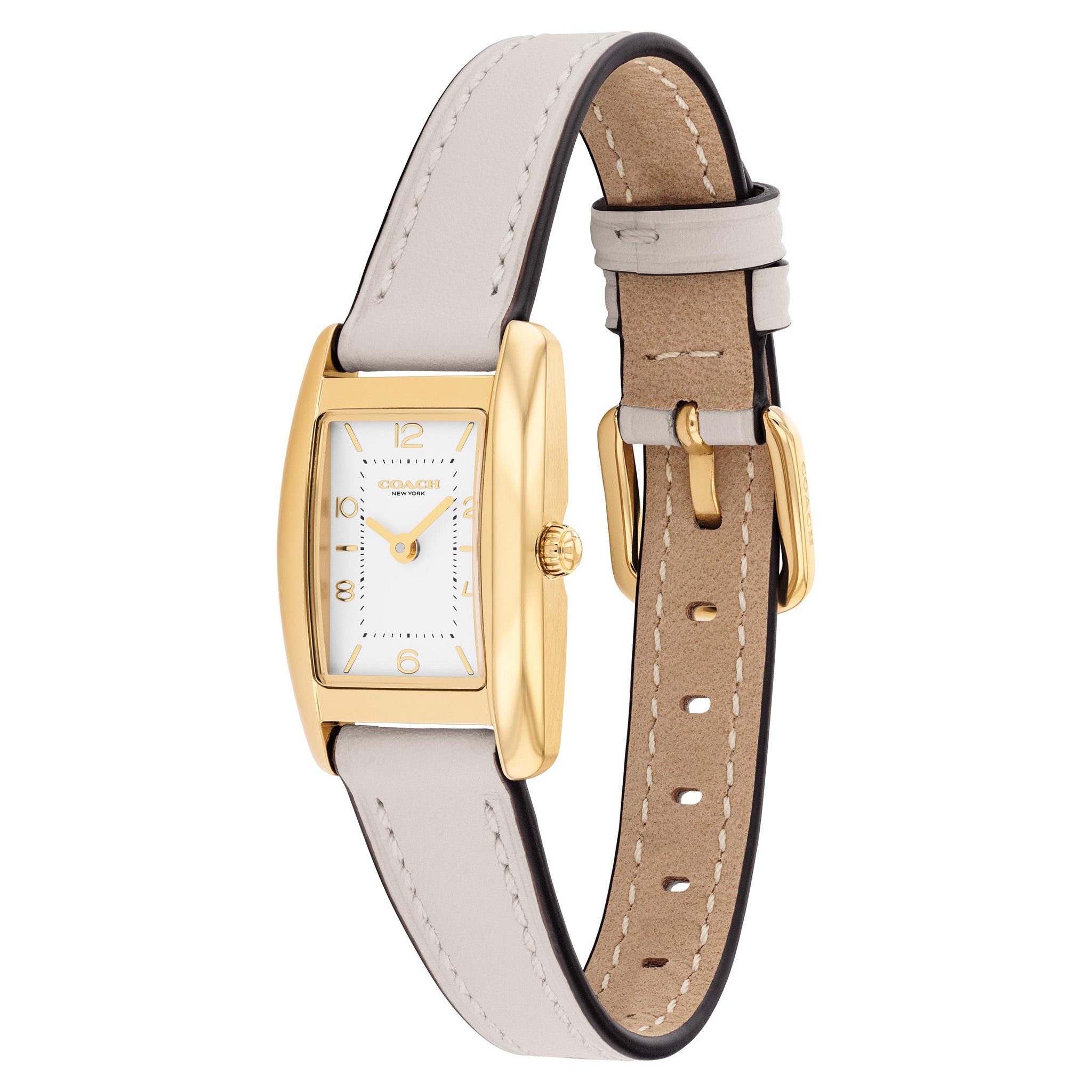 Coach Chalk Leather Silver White Dial Women's Watch - 14504645
