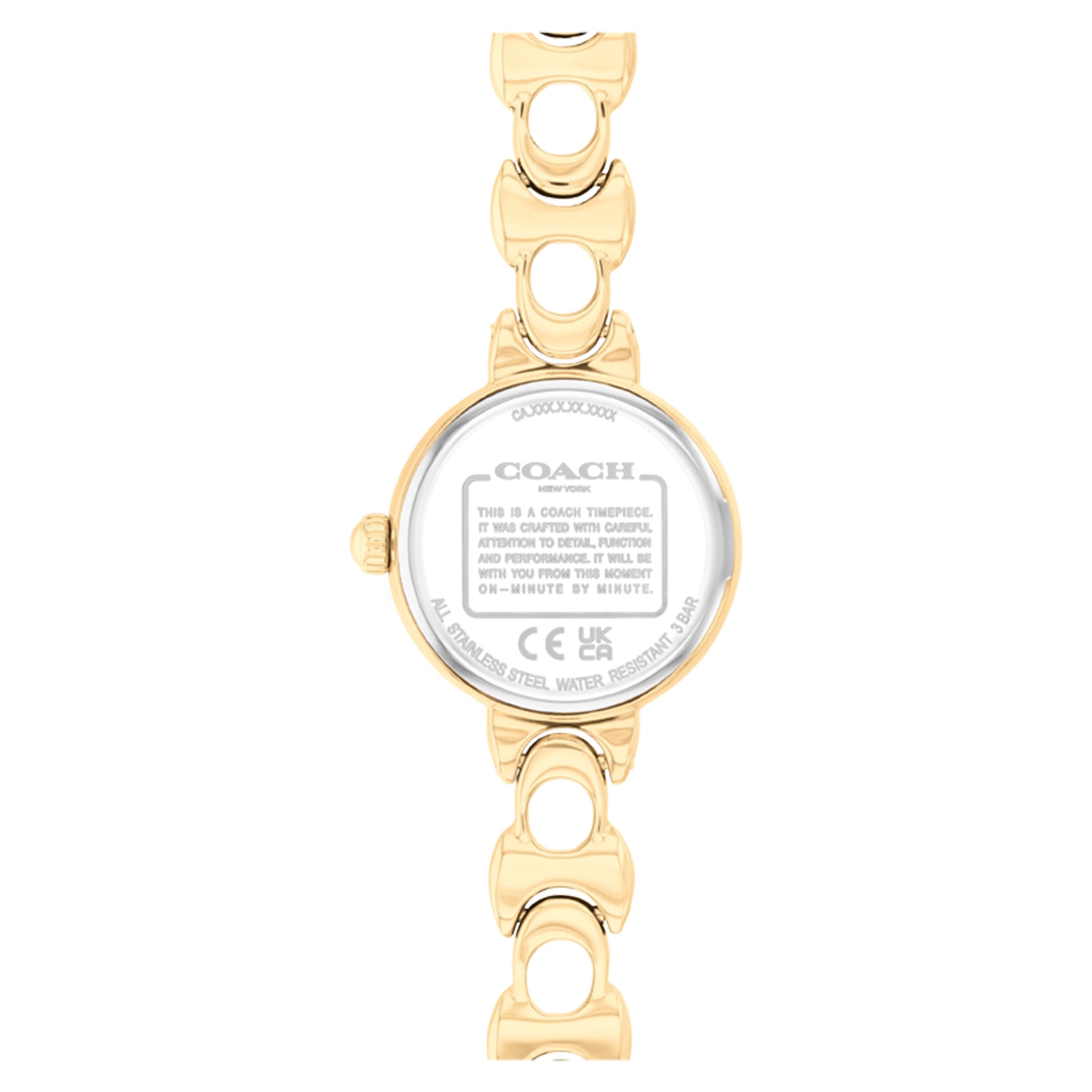 Coach Gold Steel Chalk Dial Women's Watch - 14504650