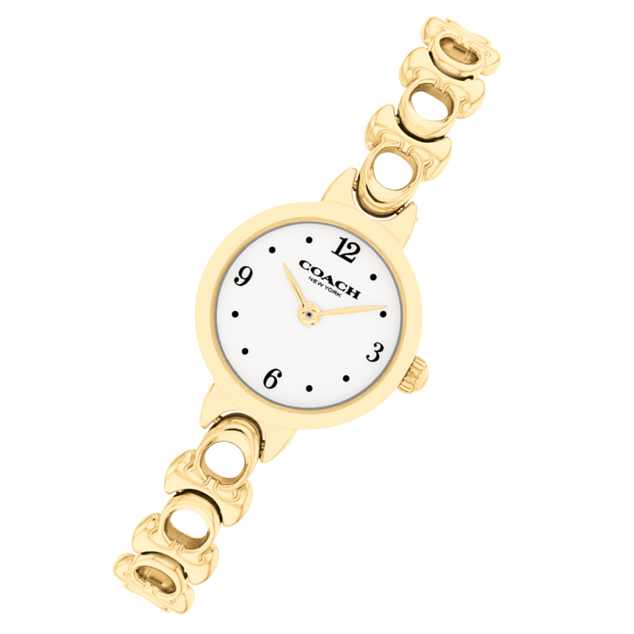 Coach Gold Steel Chalk Dial Women's Watch - 14504650