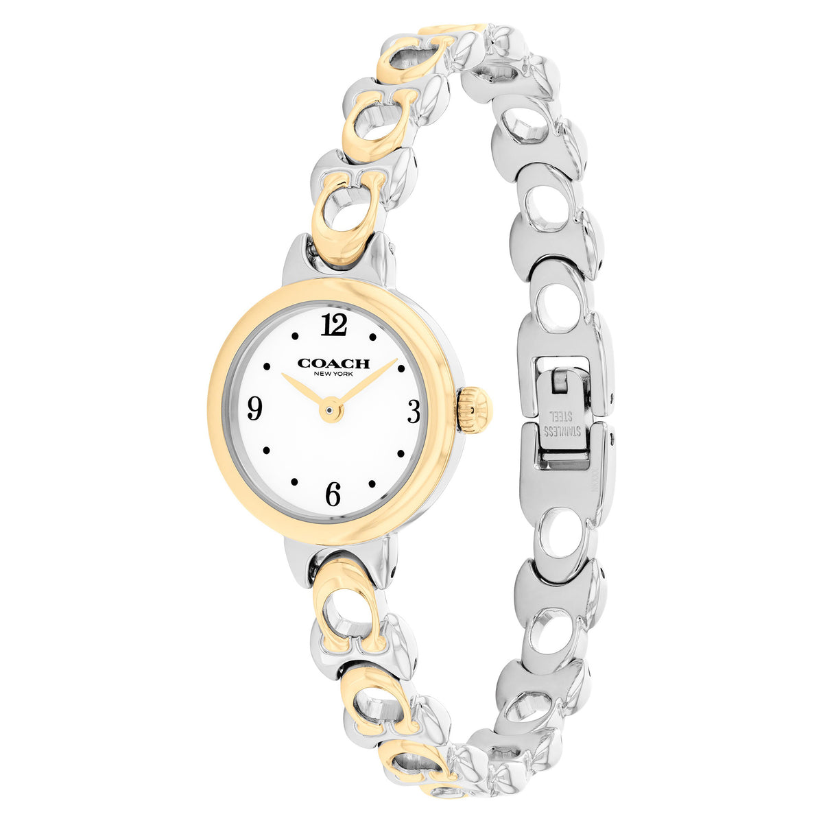 Coach Iris Two-Tone Steel White Dial Women's Watch - 14504653