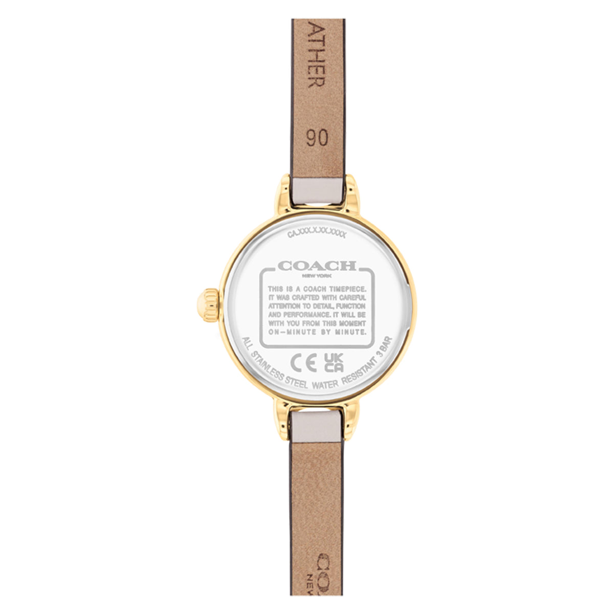 Coach Leather Chalk Dial Women's Watch - 14504655