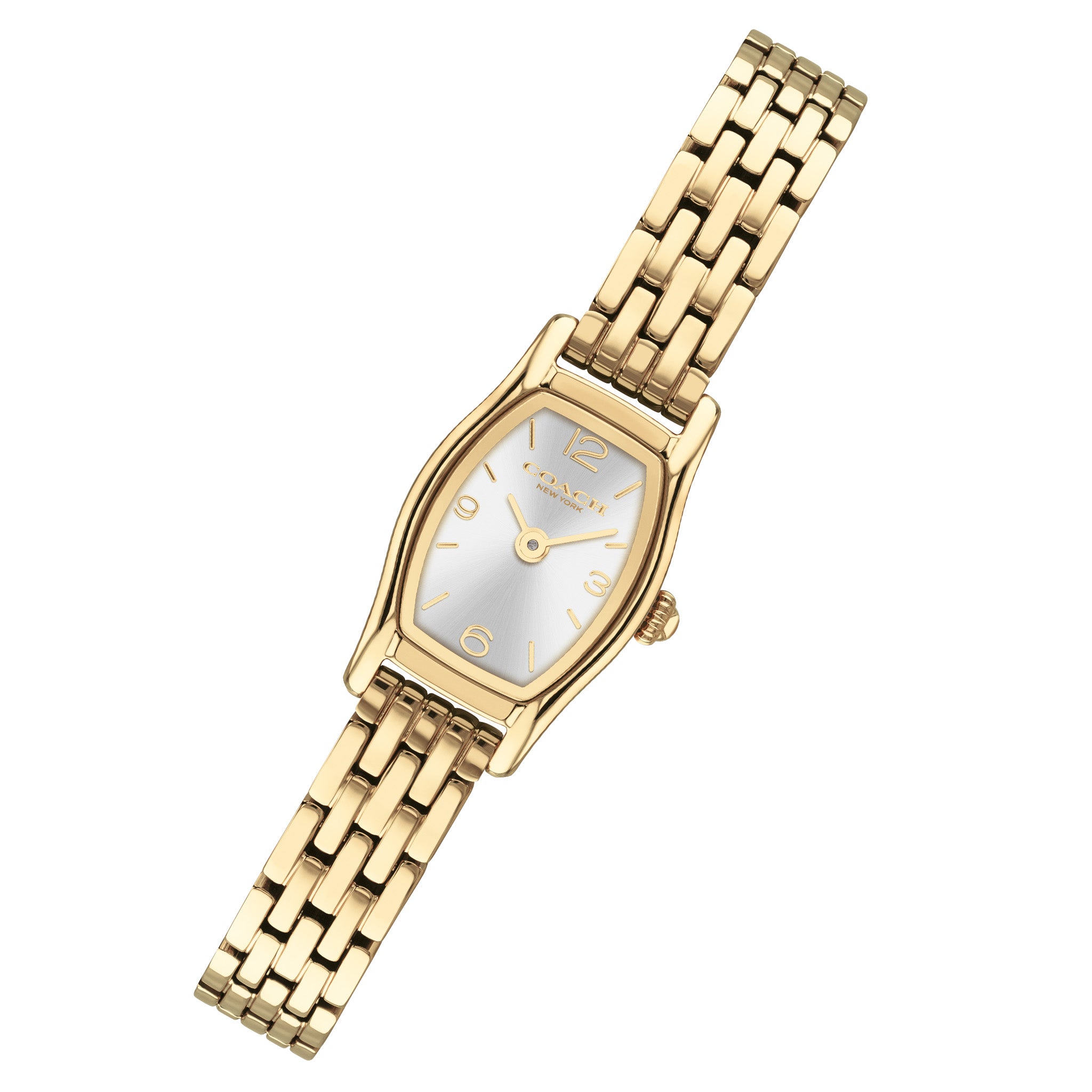 Coach Gold Steel Silver White Dial Women's Watch - 14504716