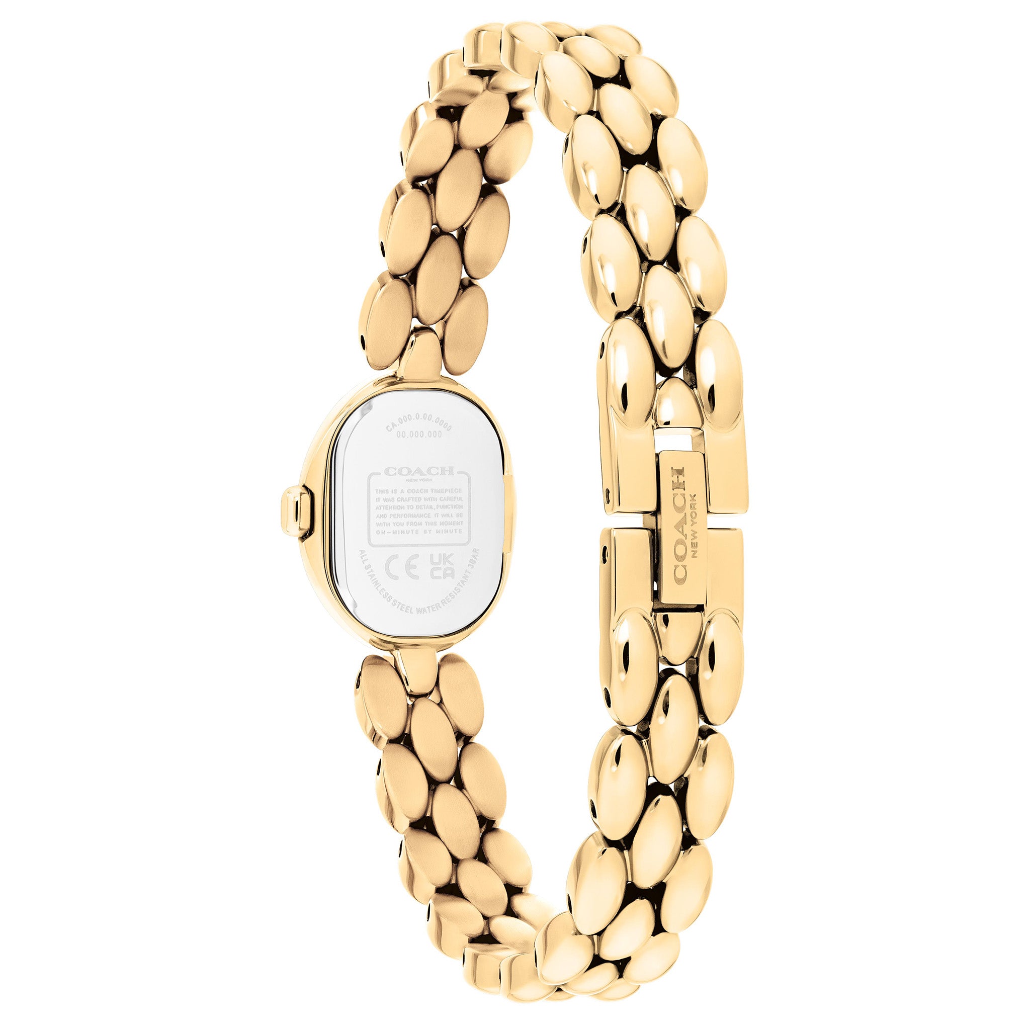 Coach Gold Steel Chalk Dial Women's Watch - 14504735