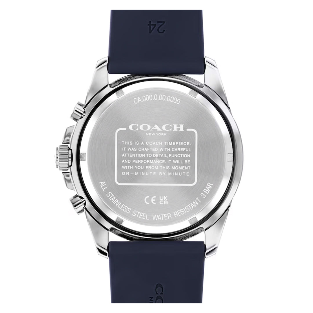 Coach Navy Silicone Chronograph Men's Watch - 14602641