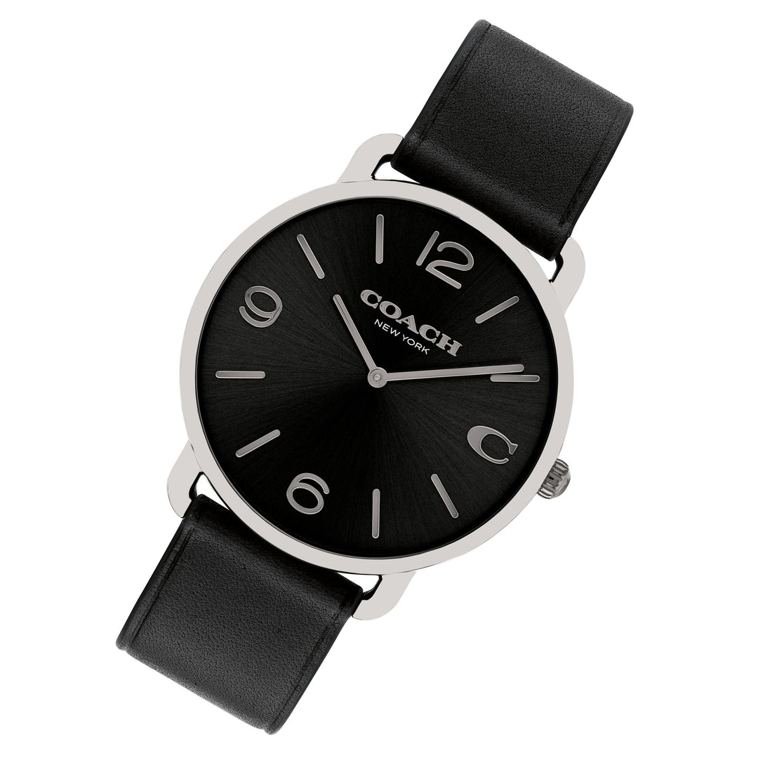 Coach Black Leather Men's Watch - 14602645