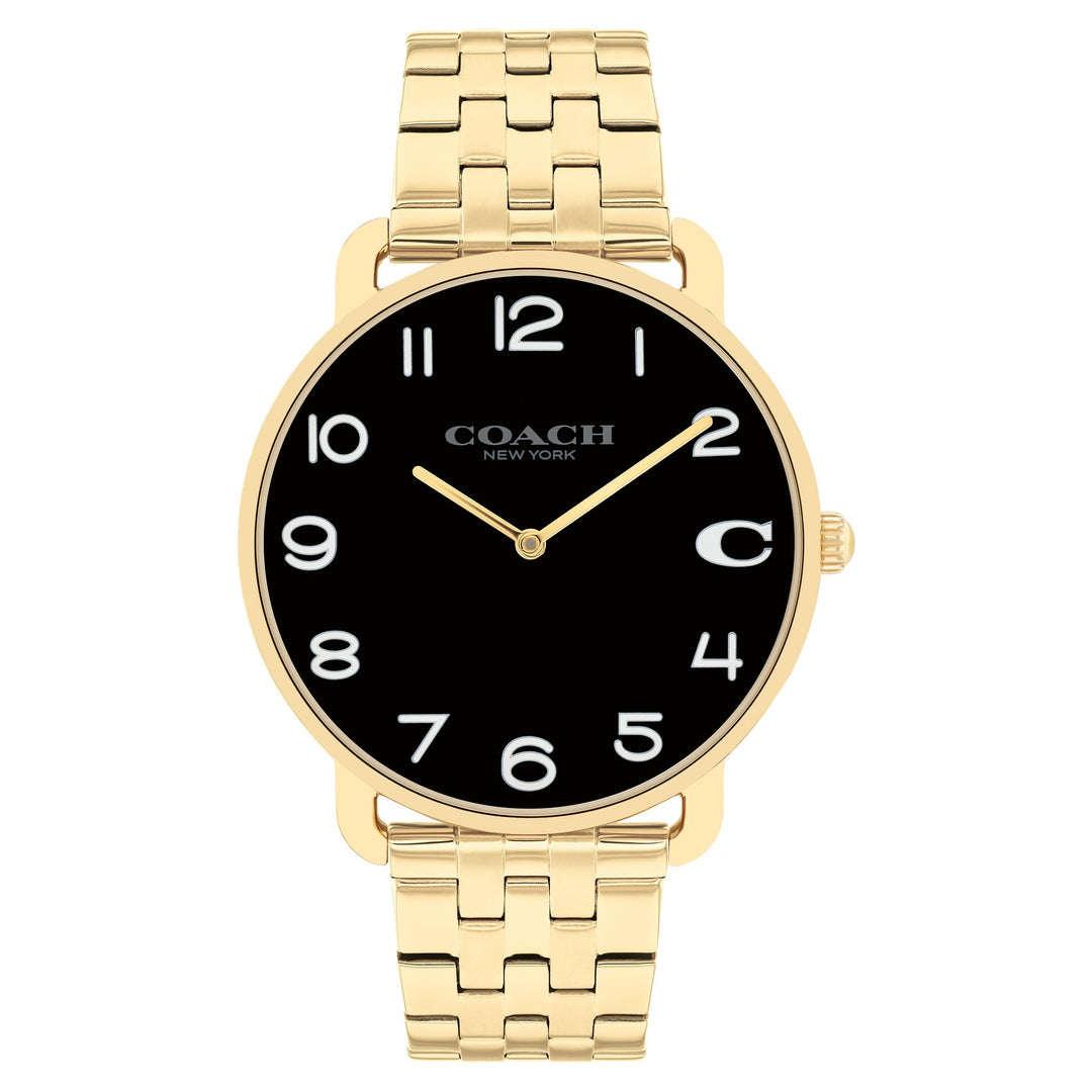 Coach Elliot Gold Steel Black Dial Men's Watch - 14602669