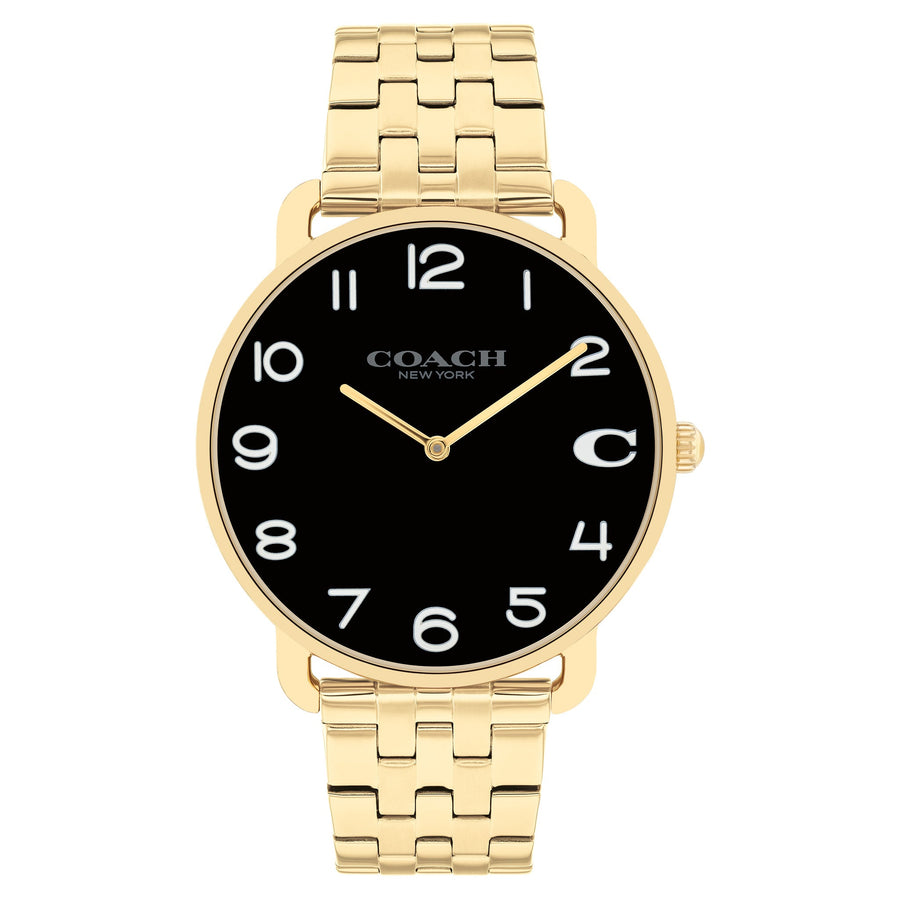 Coach Elliot Gold Steel Black Dial Men's Watch - 14602669