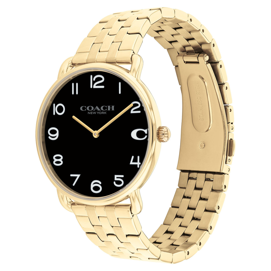 Coach Gold Steel Black Dial Men's Watch - 14602669