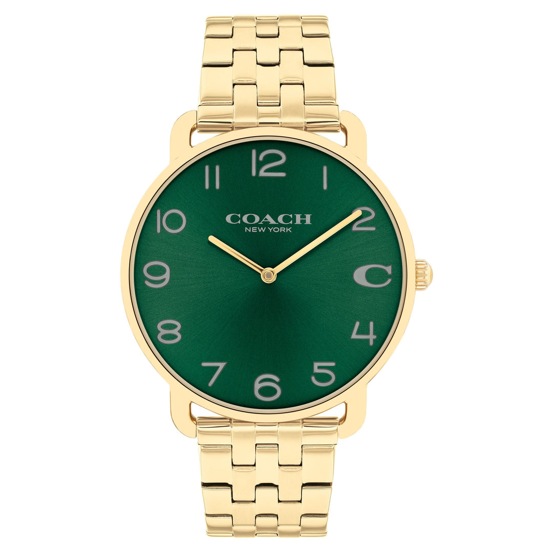 Coach Elliot Gold Steel Green Dial Men's Watch - 14602699