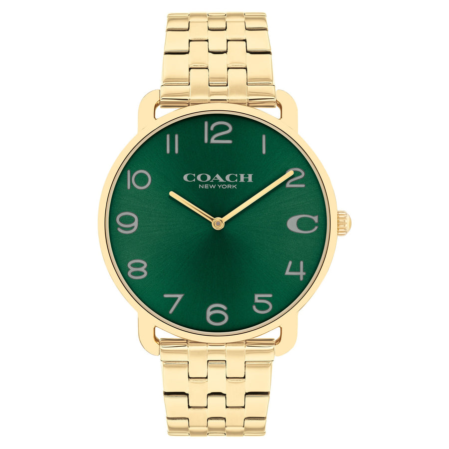 Coach Elliot Gold Steel Green Dial Men's Watch - 14602699