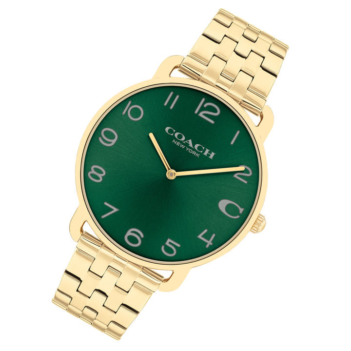 Coach Gold Steel Green Dial Men's Watch - 14602699