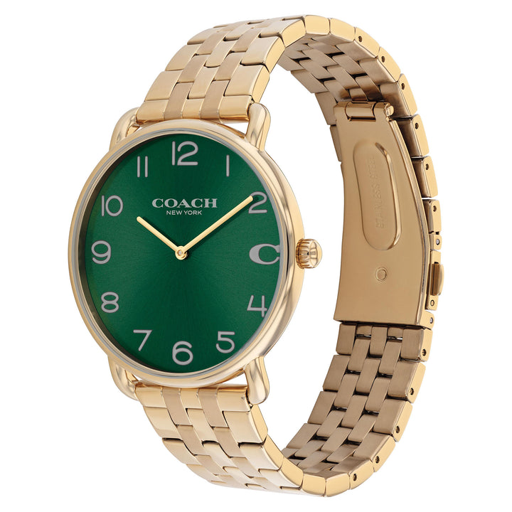 Coach Gold Steel Green Dial Men's Watch - 14602699