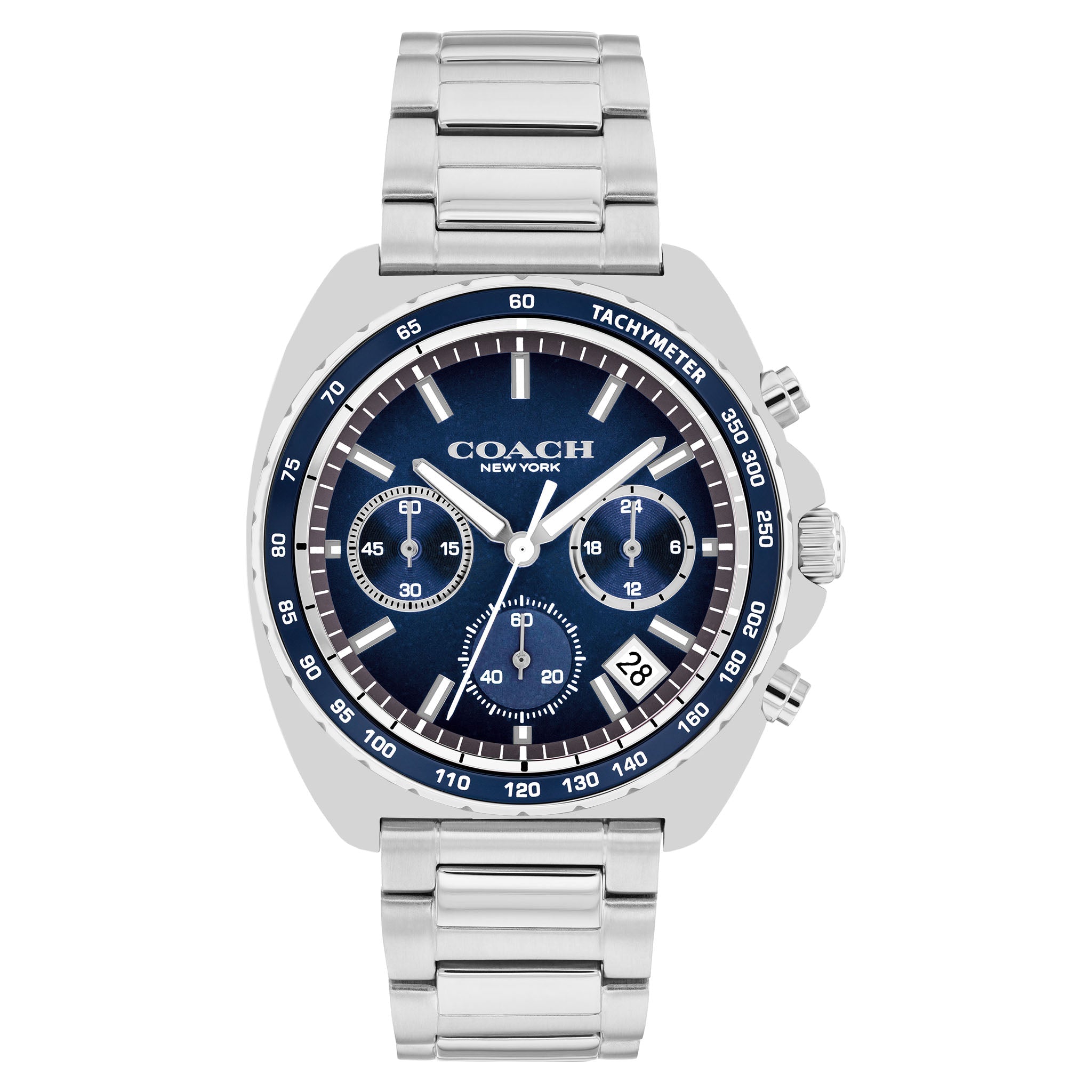 Coach Stainless Steel Blue Dial Chronograph Men's Watch - 14602737