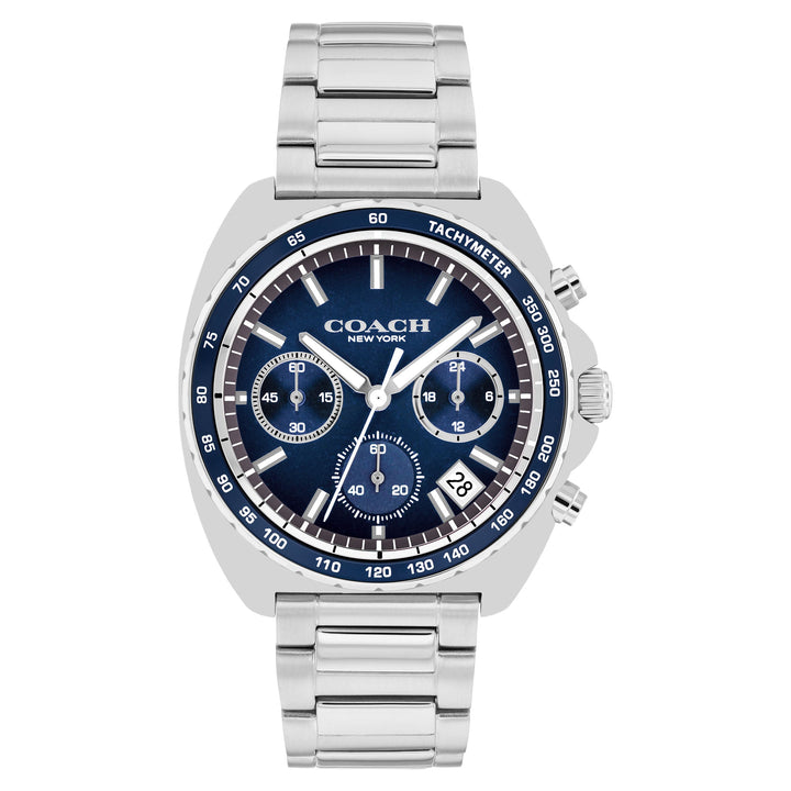 Coach Stainless Steel Blue Dial Chronograph Men's Watch - 14602737