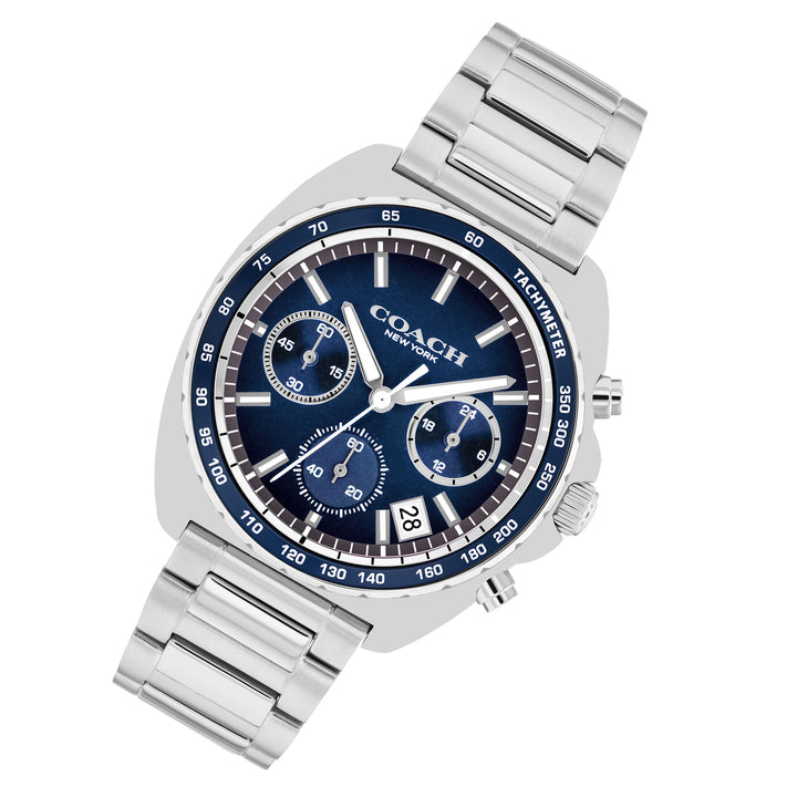 Coach Stainless Steel Blue Dial Chronograph Men's Watch - 14602737