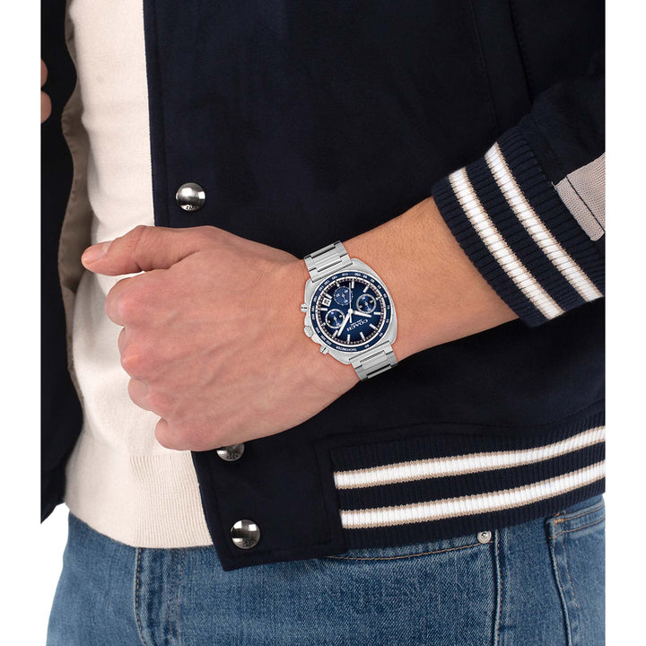 Coach Stainless Steel Blue Dial Chronograph Men's Watch - 14602737